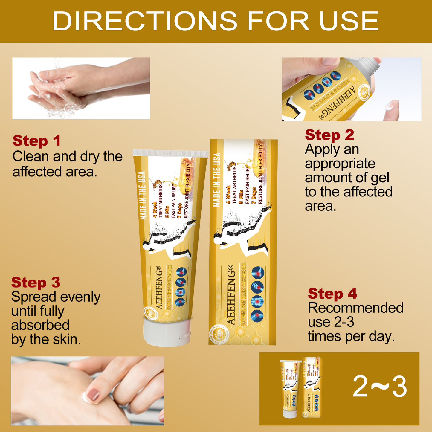 Aeehfeng® Only 8 PCS left! We are offering you an additional 30% OFF! Your orthopedic surgeon recommends that you use 4-5 consecutive PCS to restore your joints to health! If you miss this opportunity, you'll have to wait until next year!